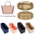 thumbnail image 2 of 2 estilos con cremallera/rejilla, forro de inserción de fieltro, bolsa organizadora, bolso de mano, bolsa interna para Longchamp, bolsa de inserción de alta calidad, 2 of 5