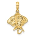 thumbnail image 4 of FB Jewels 14K Yellow Gold Stingray 2D Pendant, 4 of 4