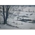 thumbnail image 2 of Goebel, Wilhelm 32x24 Gold Ornate Wood Framed with Double Matting Museum Art Print Titled - Sprint Through Winter, 2 of 4