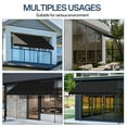 thumbnail image 6 of IVV Manual Retractable Awning 118.1"D x 59.1"W, Outdoor Patio Awning 78-118in Height Adjustable, UV 50+ Protection, No Drilling Awings for Backyard (Black), 6 of 7