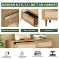 thumbnail image 4 of Shunda K 6-Drawer Rattan Boho Storage Dresser, Oak, 4 of 5
