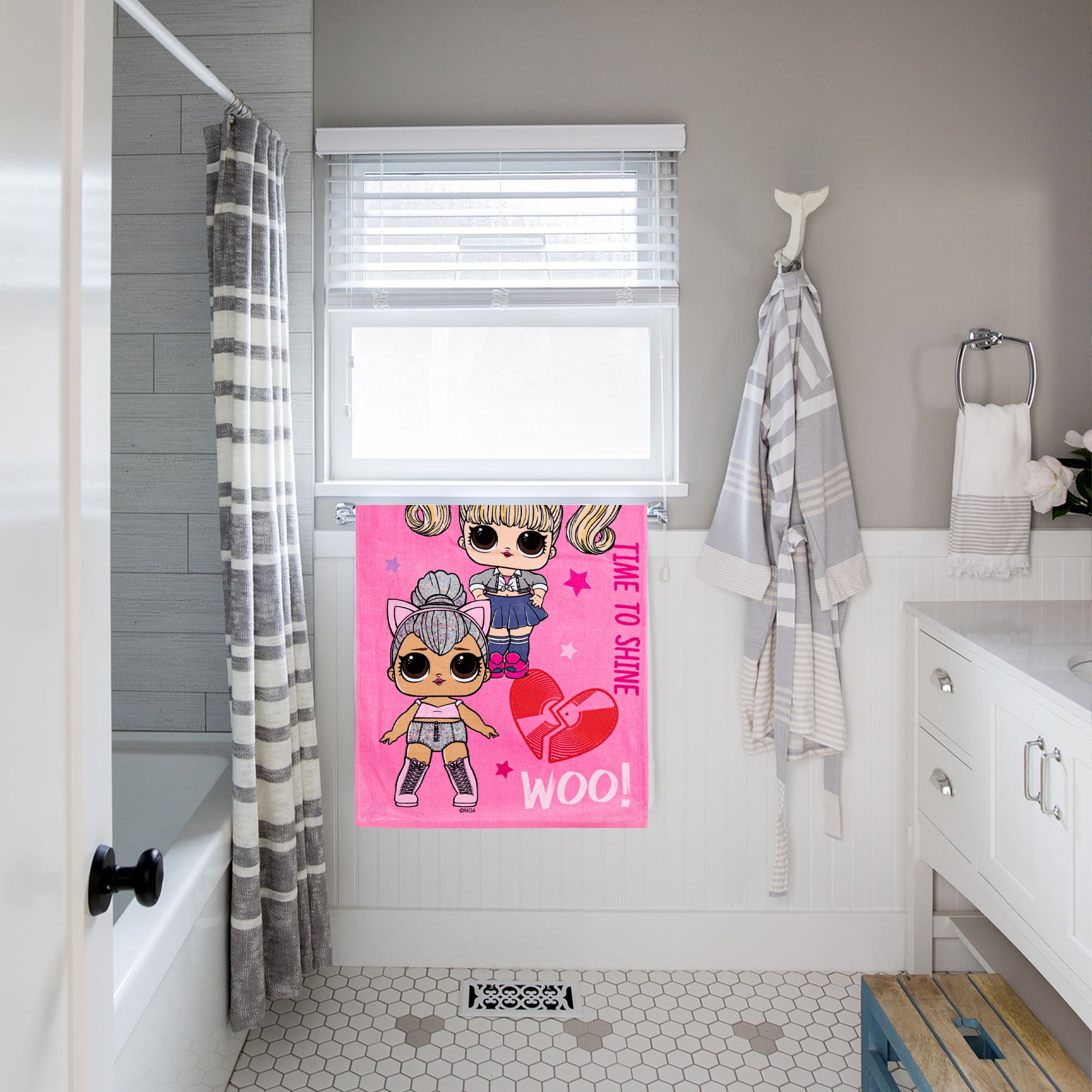 L.O.L. Surprise! Kids Super Soft Cotton Beach and Bath Towel, 28” x 58” , Pink