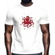 thumbnail image 2 of Camisetas gráficas informales de manga corta con pulpo navideño rojo para hombre, 2 of 8