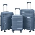 thumbnail image 1 of TRAVLR Elite Ensemble de Bagages Léger Extensible 3 Pcs (20 Pouces24 Pouces28 Pouces) avec Serrure TSA, Chariot en Aluminium et Roues Silencieuses - Bleu Corail, 1 of 6
