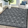 thumbnail image 2 of HOMERRY Large 8' x 10' Living Room Area Rug Traditional Non-Slip Moroccan Rug Oriental Mat Non-Shedding Indoor Floor Carpet for Bedroom, Black/Gray, 2 of 5