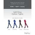 thumbnail image 2 of MeMoi Soft Pima Cotton Tights with Comfort Waist - Womens - Female (Small/Medium, Charcoal), 2 of 12