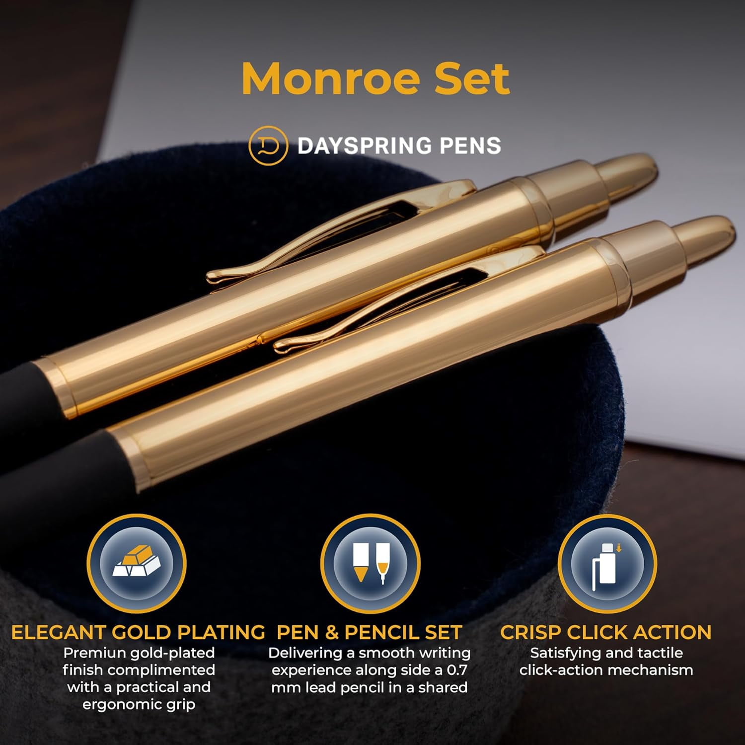 Pen Set |  0.7mm Pencil Set in 18 Plated Finish. Experience Affordable Luxury.