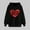 Black, variant on Jjayotai 50% Off Clear Cute Love Heart Print Valentines Day Hooded Sweatshirts for Women, Long Sleeve Casual Round Neck Pullover Tops Army Green XL