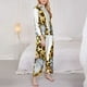 thumbnail image 3 of Fotbe Leopard Gnomes Conjunto de Pijama de Manga Larga para Mujer con Estampado, Ropa de Dormir de 2 Piezas, Conjunto de Casa Suave y Cómodo con Bolsillos-Small, 3 of 7
