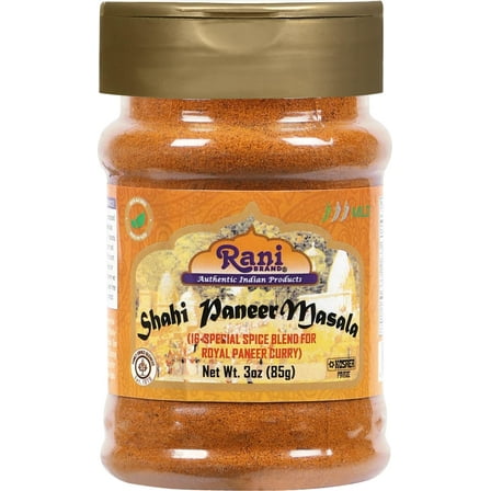 Rani Shahi Paneer Masala (16-Special Spice Blend for Royal Paneer Curry) 3oz (85g) PET Jar ~ Shaker Top For Your Paneer Curry | All Natural | Vegan | Gluten Friendly | NON-GMO | Indian Origin