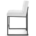 thumbnail image 3 of Counter Stool Chair, Fabric, Metal Steel, Black White, Modern Contemporary Urban Design, Bar Pub Cafe Bistro Hotel Restaurant Hospitality, 3 of 8