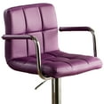 thumbnail image 6 of Furniture of America Justin Contemporary Upholstered Bar Stool, Purple, 6 of 6