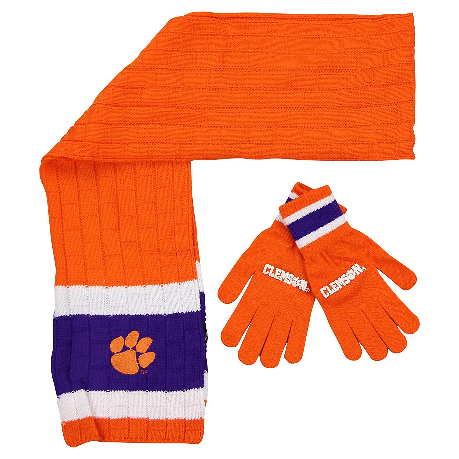 Little Earth NCAA Adult Scarf & Glove Gift Set (Clemson)
