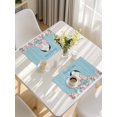 thumbnail image 5 of Easter Bunny Placemats Set of 4, Colorful Eggs Cute Rabbit Blue Country Wooden Placemats for Dining Table, Place Mats for Kitchen Tabletop, Waterproof Wipeable Dining Table Mats Set, 5 of 9