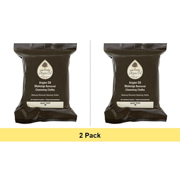 One N Only Argan Oil Skin Make-Up Removal Cloths, 30 Ea - 2 Pack