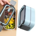 thumbnail image 5 of Dual Layer Stainless Steel Bento Box - Microwave Safe, 1400ml Leak-Proof Leak-Proof Stainless Steel Lunch Box for Office,Blue, 5 of 6