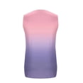 thumbnail image 4 of SZJXBUY Womens Cardigan Wrap Plus Size Color Block Open Front Casual Sleeveless Cardigans Summer Dressy Gradient Loose Lightweight Vests with Pockets Pink,XXL, 4 of 5