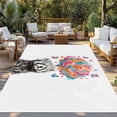 thumbnail image 2 of Funny Raccoon Outdoor Rug for Patio/Deck/Porch, Non-Slip Large Area Rug 4 x 6 Ft, Modern Abstract Art Colorful Clouds Indoor Outdoor Rugs Washable Area Rugs, Reversible Camping Rug Carpet Runner, 2 of 8