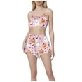 thumbnail image 2 of FDGIU Women's Halloween Pajamas 2-Piece Set 2025 - Cute Ghost Print Sleeveless Cami & High Waist Shorts, Funny Holiday Sleepwear for Spooky Loungewear & Nightwear, 2 of 5