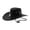 Black-YUh7P, variant on OJSFQUFP Cowboy Hat for Women and Men with Shapeable Wide Brim Cattleman Western Hats for Cowboys