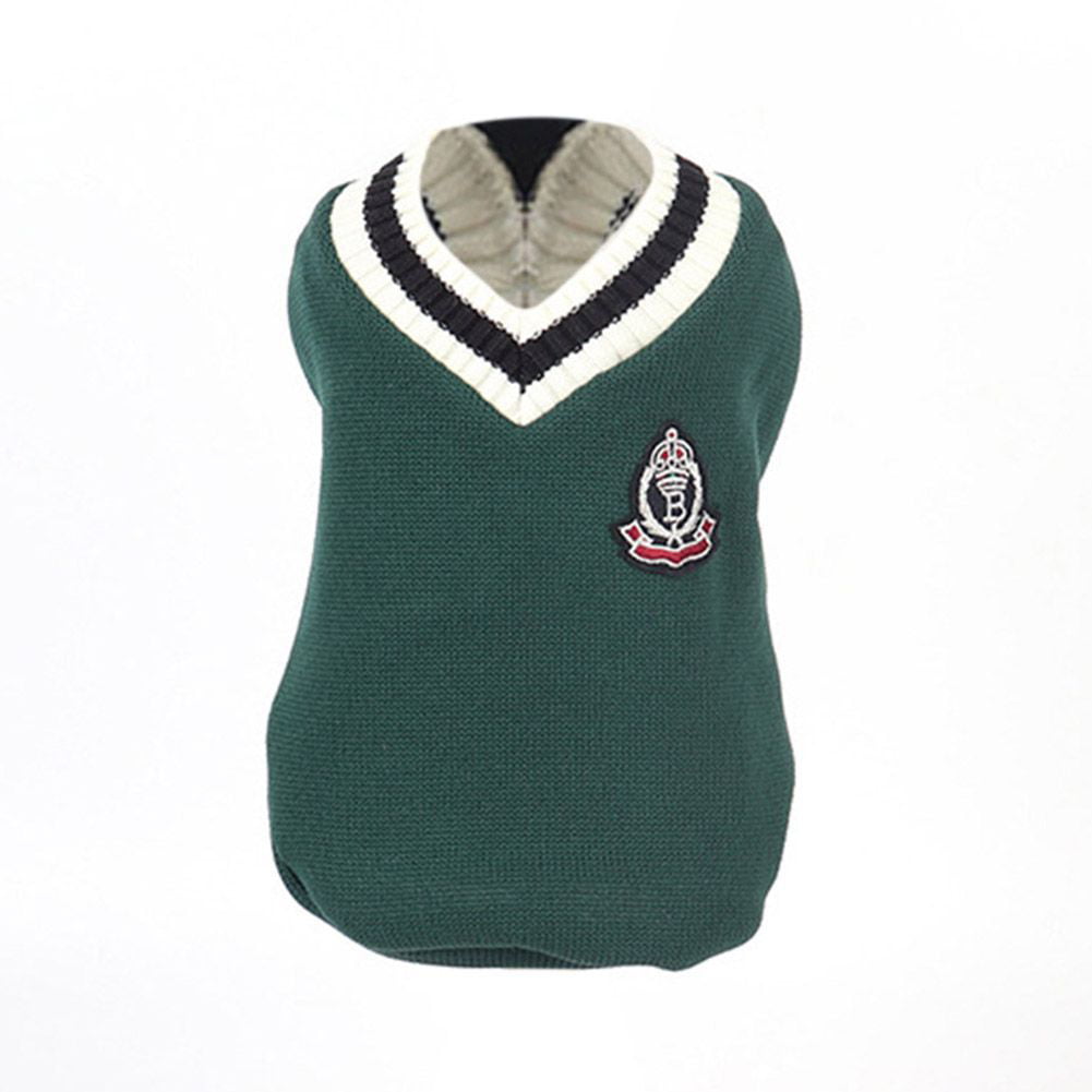 Pet Fall And Winter Warm Knitted Cotton V-neck Vest Car Key Color Green L -  Walmart.com