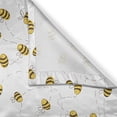 thumbnail image 3 of Ambesonne Bee Kitchen Curtains, Simple Doodle Flying Bee, 55"x45", Brown Yellow White, 3 of 3