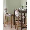 thumbnail image 2 of Farmhouse Bar Stool Covers Set of 2, Retro Country Star Berry Vintage Wood Grain Stretch Washable Bar Chair Covers with Backs, Removable Pub Counter Height Chair Cover for Kitchen Dining Room Cafe, 2 of 7