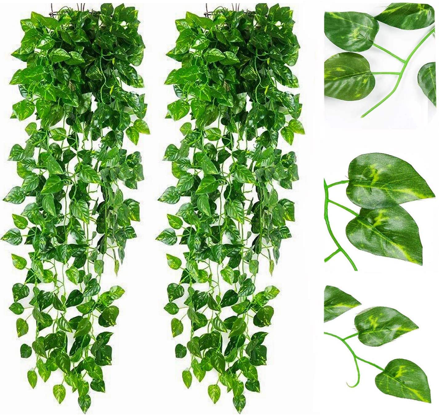 160 Ft 24 Pack Artificial Vines Fake Vines Vines For Bedroom Leaves