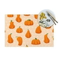 thumbnail image 4 of XMXT 6 Pcs Woven Placemats, Cartoon Pumpkin Seaso Stain Resistant Anti-Skid Placemat for Kitchen Table, 12 x 18 inches, 4 of 6