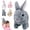 Grey, variant on 2026 New Easter Realistic Bunny Toy That Moves, Easter Realistic Bunny Interactive Jumping and Twitching Ear Rabbit