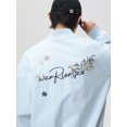 thumbnail image 3 of Stylish Floral Embroidered Jacket in Black Waterproof Baseball Style Unisex, 3 of 8