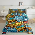 thumbnail image 3 of Feelyou Cartoon Art Bedding Comforter Set for Teens, Vintage Hip Hop Graffiti Twin Comforter Sets, Game Boy Reversible Bedding Set, Ultra Soft Bedroom Decor, 2 Pieces, 3 of 9