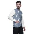 thumbnail image 2 of Atasi Animal Marriage Ethnic Coat For Men Printed Nehru Jacket Mens Bandhgala Casual Vest Jacket-XX-Large, 2 of 6