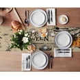 thumbnail image 3 of Halloween Table Runner, Pumpkin Bat Retro Background Rustic Table Runner for Holiday Birthday Party Kitchen Dining Table Home Decor, 16x72in, 3 of 8
