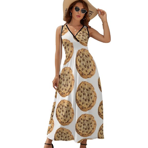 Chocolate Chip Cookie Sleeveless Dress Summer Women Clothes Dress for Pregnant Women Dresses