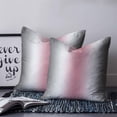 thumbnail image 2 of 24x24 Pillow Covers Set of 2, Pink Grey White Throw Pillow Covers Decorative Couch Cushion Case, Farmhouse Ombre Color Modern Simple Microfiber Square Pillowcases for Bedroom Car Living Room, 2 of 7
