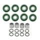 thumbnail image 2 of Juego de 8 Rodamientos de skateboard Soledad ABEC 11 con espaciadores y arandelas verde, 2 of 10