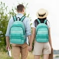 thumbnail image 6 of Daiia Teal Turquoise Vintage Canvas Backpack for Men and Women ,Hiking Backpack,Travel Laptop Bag for School,Large Capacity Backpack, 6 of 8
