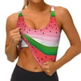 thumbnail image 3 of KLL Watermelon for Workout Tank Tops for Women,U Back Fitness Top Built in Shelf Bras Padded Fit for Yoga Gym-Large, 3 of 8