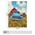 thumbnail image 2 of NIANHE Flowers barn blanket, printed design, winter sofa dormitory home decoration, must-have travel product. Size is 30x40 inches., 2 of 5