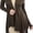 Brown, variant on ToBeInStyle Women's Open Drape-Front Asymmetrical Hem Cardigan - Brown - L