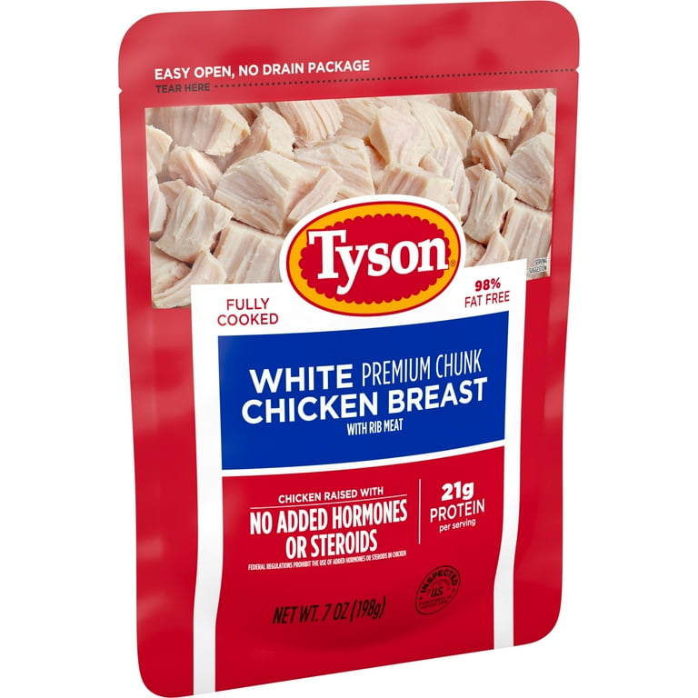 Tyson® Premium Chunk White Chicken Breast, 7 oz. - Walmart.com
