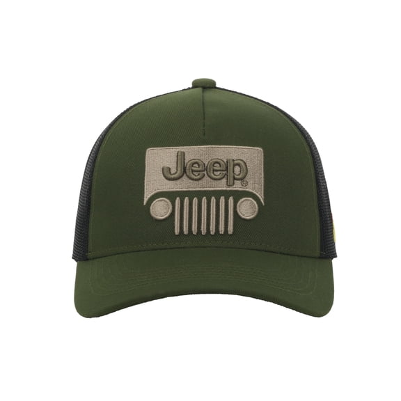 Structured 5-Panel Jeep Grill Logo Cap