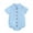 Blue, variant on Musuos Baby Girls Boys Summer Shirts Romper 3 6 9 12 18 24Months Solid Color Turn-Down Collar Short Sleeve Casual Jumpsuits