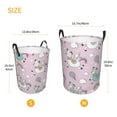 thumbnail image 5 of Kll Llama Unicorn And Rainbow Waterproof Foldable Laundry Hamper Bucket With Handles For Storage Bin,Kids Room,Home Organizer (Medium), 5 of 8