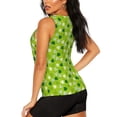 thumbnail image 3 of Fotbe St Patrick's Day7 Blusas Sin Mangas para Mujer – Estilo Casual, Corte Suelto, Slim-Fit, Cuello Redondo Deportivo, Tops de Verano para Gimnasio y Yoga-XX-Large, 3 of 7