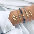 thumbnail image 1 of Boho Geometric Bracelet And Bangle Set For Women With Star Map Heart Charm Beads Chain Fashion Jewelry, 1 of 7