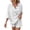 White, variant on Women's Summer Linen 2 Piece Set V Neck 3/4 Sleeve Shorts Beach Casual