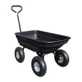 thumbnail image 4 of Carrero de jardín Carretero Estable 4 ruedas Fácil cargador de metal de metal carrito de jardín para jardinería de de al aire libre patio de playa, 4 of 8