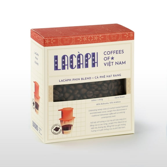 LACÀPH PHIN BLEND - Vietnamese Coffee Whole Bean with 85% Robusta 15% Arabica